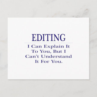Carte Postale Rédacteur Joke .. Expliquer ne pas comprendre