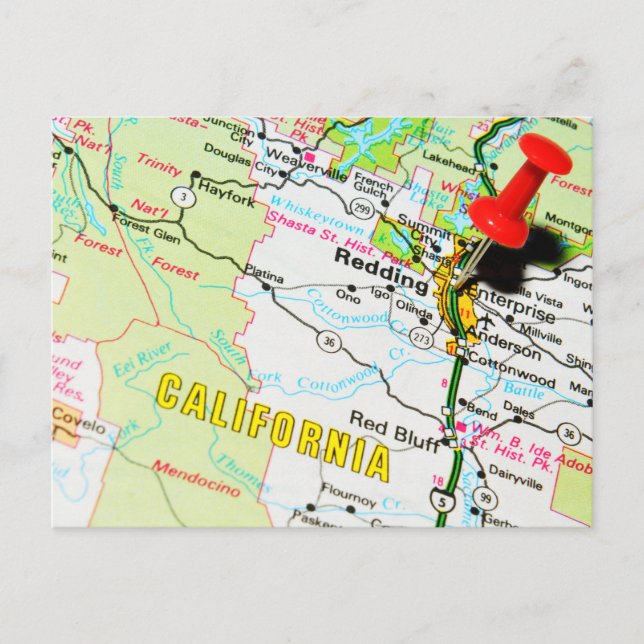 Carte Postale Redding, Californie (Devant)