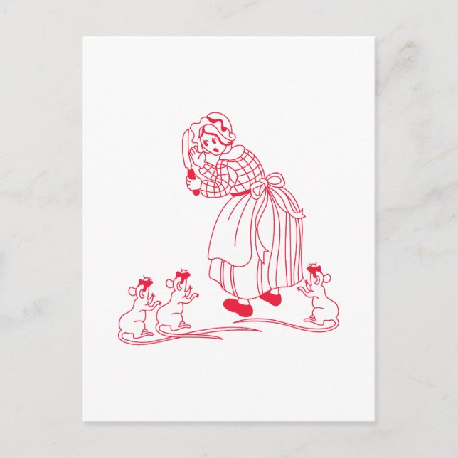 Carte Postale Redécoupage des souris aveugles (Devant)
