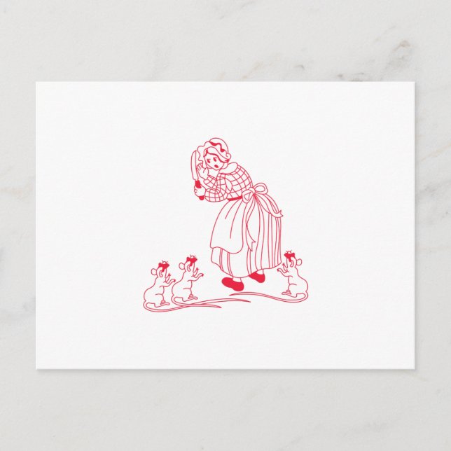 Carte Postale Redécoupage des souris aveugles (Devant)