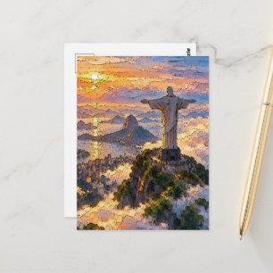 Carte Postale Rédempteur au-dessus des nuages