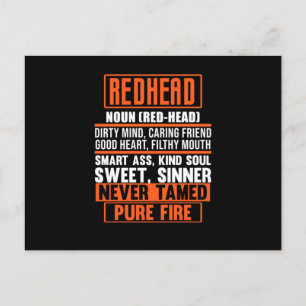 Carte Postale Redhead Définition Cute Red Hair Girls Femmes