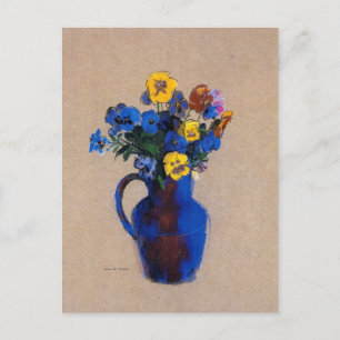 Carte Postale Redon - Vase de Pansies de Fleurs,
