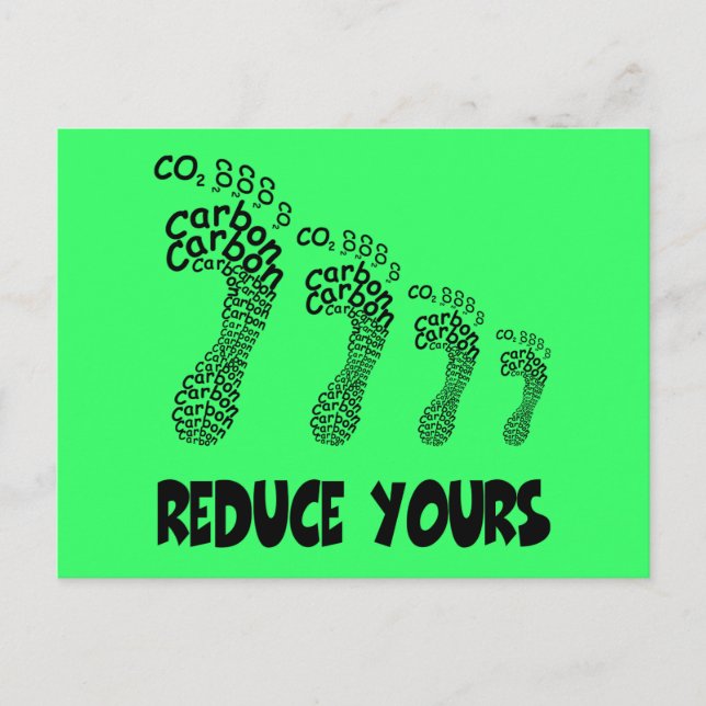 Carte Postale Reduce your carbon footprint (Devant)