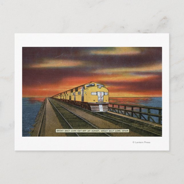 Carte Postale Réduction du réseau ferroviaire Great Salt Lake (Devant)