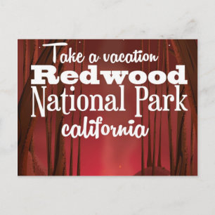 Carte Postale Redwood National Park, Californie affiche de voyag