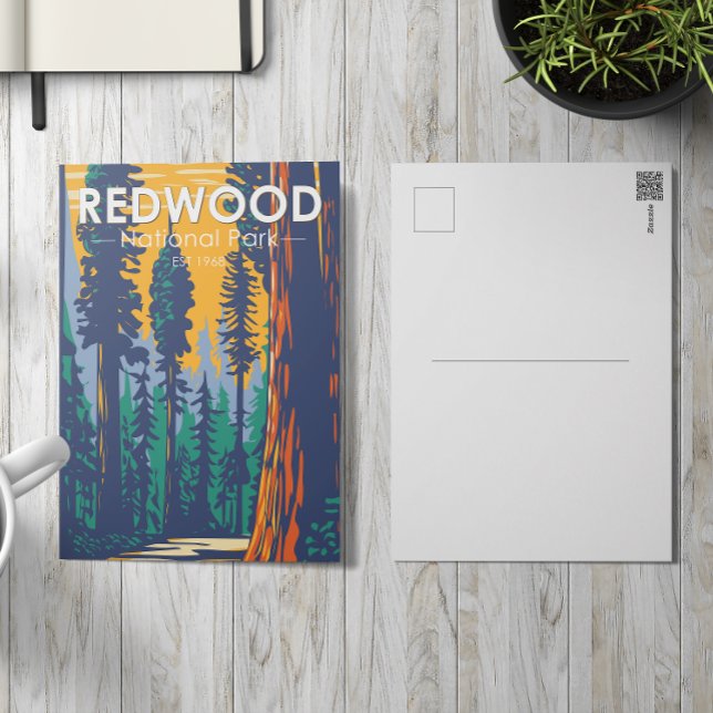 Carte Postale Redwood National Park Californie Vintage (Créateur téléchargé)