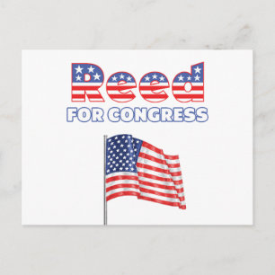 Carte Postale Reed for Congress Patriotic American Flag Design