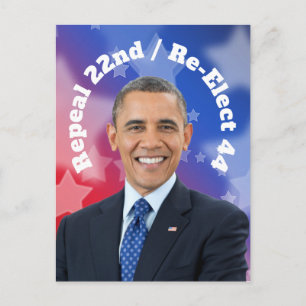 Carte Postale Réélire le président Obama