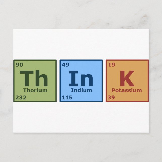 Carte Postale Réfléchir (Devant)