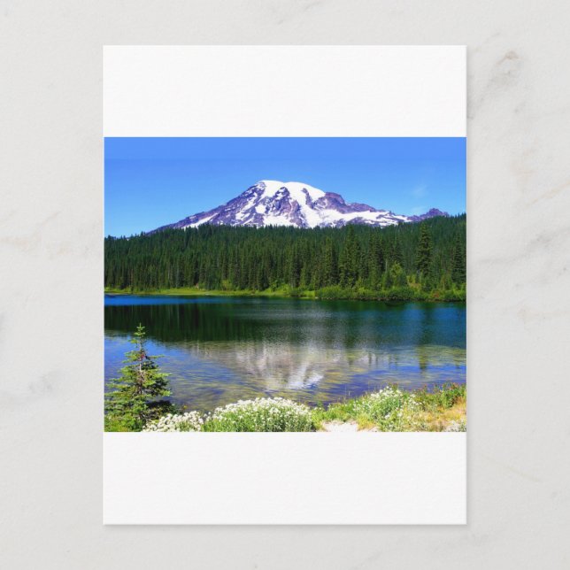 Carte Postale Reflection Lake, Mount Rainier, WA, États-Unis (Devant)