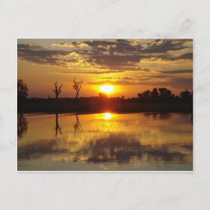 Carte Postale Reflecton du coucher du soleil