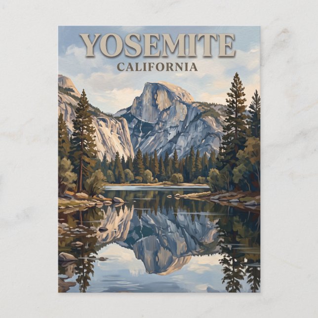 Carte Postale Reflet de Half Dome à Mirror Lake Yosemite (Devant)