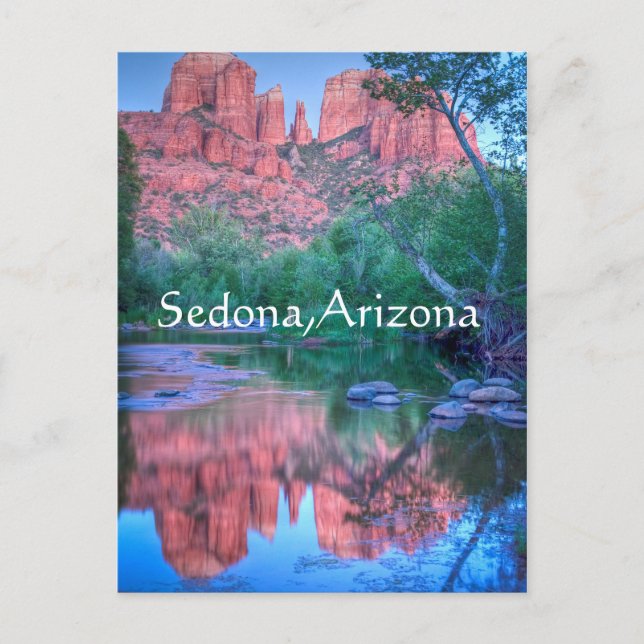 Carte Postale Reflets de Cathedral rock Sedona, Arizona (Devant)