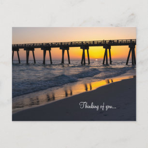 Carte Postale Reflets du coucher de soleil sur la plage de Panam