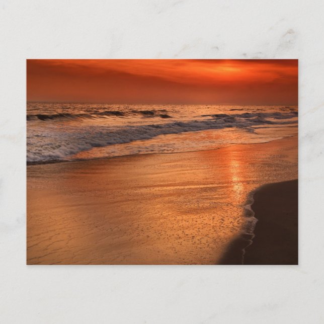 Carte Postale Reflets du coucher de soleil sur les nuages et le  (Devant)