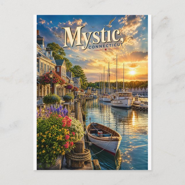 Carte Postale Reflets du port mystique (Devant)