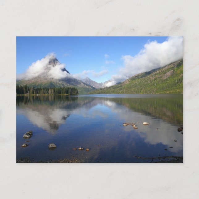 Carte Postale Réflexion au lac Two Medicine (Devant)