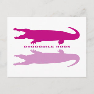Carte Postale Réflexion crocodile violet)