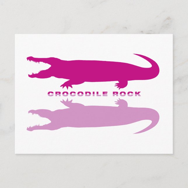 Carte Postale Réflexion crocodile violet) (Devant)