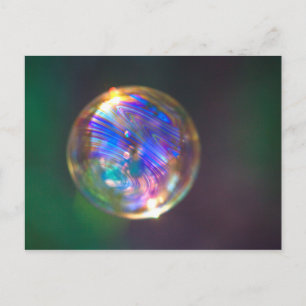 Carte Postale Réflexion de bulle flottante