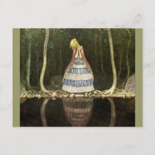 Carte Postale Réflexion de la princesse dans la piscine