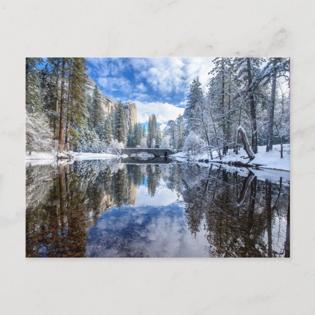 Carte Postale Réflexion d'hiver chez Yosemite (Devant)