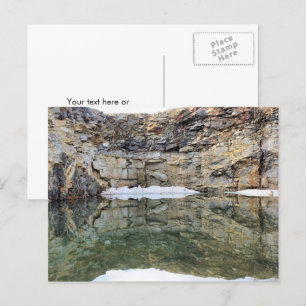 Carte Postale Réflexion du mur de carrière de roche #1 Nature
