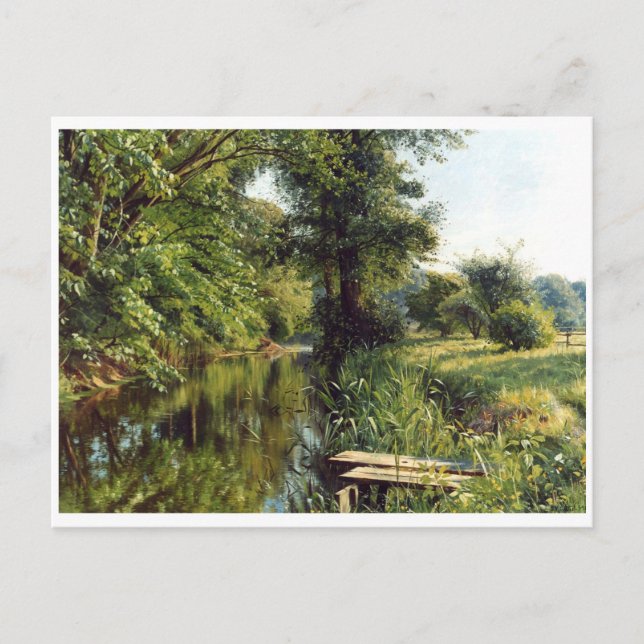 Carte Postale Réflexion du printemps par Peder Mork Monsted (Devant)