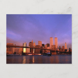 Carte Postale Réflexion PC Twin Towers World Trade Center NYC