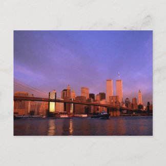 Carte Postale Réflexion PC Twin Towers World Trade Center NYC