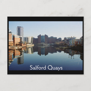 Carte Postale Réflexion portuaire, Salford Quays