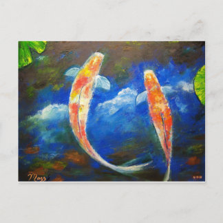 Carte Postale Réflexions de Koi Fish Cloud
