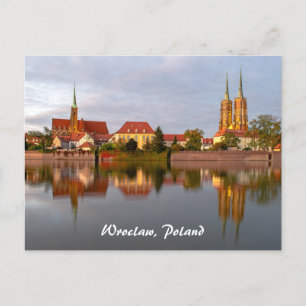 Carte postale Réflexions de la rivière Wroclaw