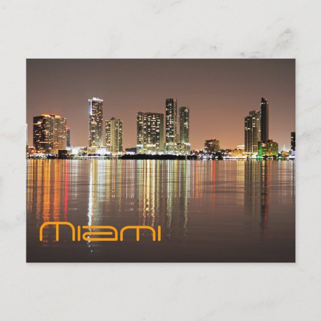 Carte Postale Réflexions de Miami Florida, Magic CIty (Devant)
