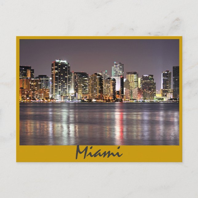 Carte Postale Réflexions de Miami, Floride la Magic City (Devant)