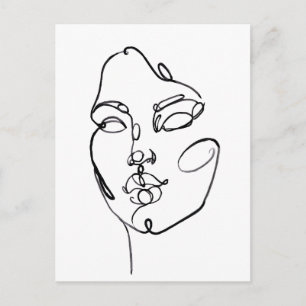 Carte Postale Réflexions linéaires - Face