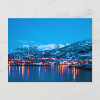 Carte Postale Réflexions nocturnes en Norvège