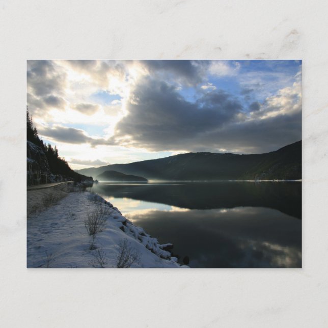 Carte Postale Réflexions sur le coucher du soleil (Devant)