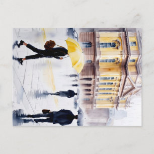 Carte Postale Réflexions sur les jours pluvieux