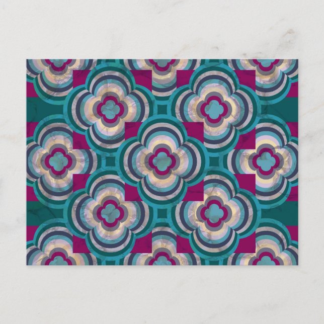 Carte postale Réflexions turquoises (Devant)