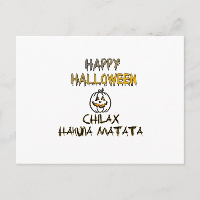Carte Postale Refroidissez et détendez-vous Happy Halloween Coll (Devant)