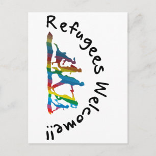 Carte Postale Refugees Welcome