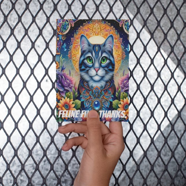 Carte Postale Regard Félin : Le Chat aux Yeux Émeraude (Créateur téléchargé)