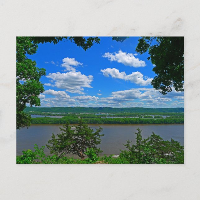 Carte Postale Regard sur le puissant Mississippi (Devant)