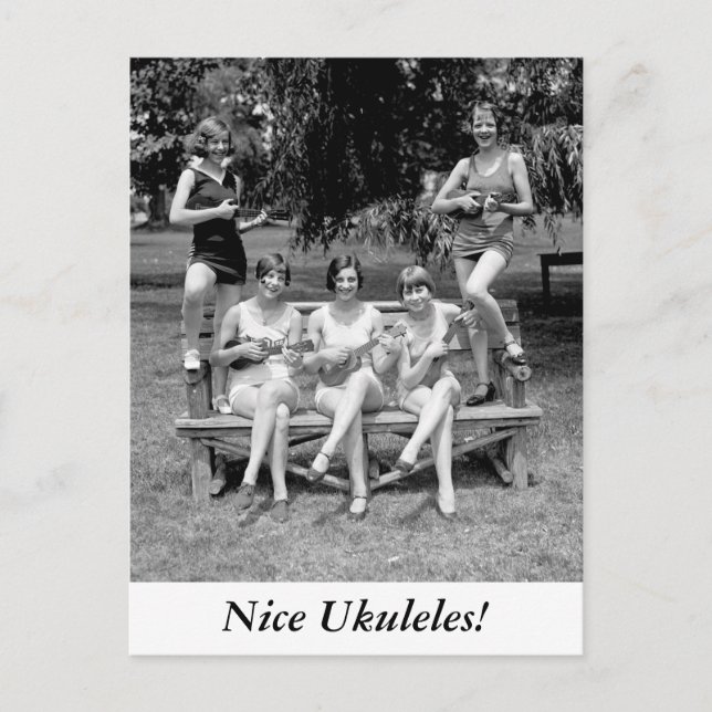 Carte Postale Regarde Ces Ukuleles ! - Années 1920 (Devant)