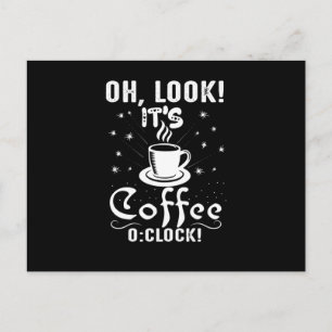 Carte Postale Regarde c'est l'heure du café