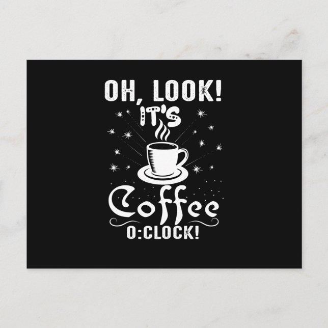 Carte Postale Regarde c'est l'heure du café (Devant)
