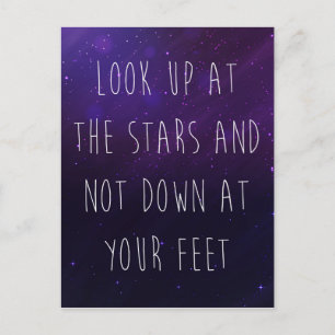 Carte Postale Regardez La Citation Motivationnelle Des Étoiles