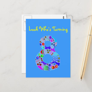 Carte Postale Regardez qui a 8 ans